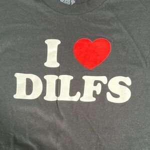 Spencer's Black Tee with Red Heart Graphic‎